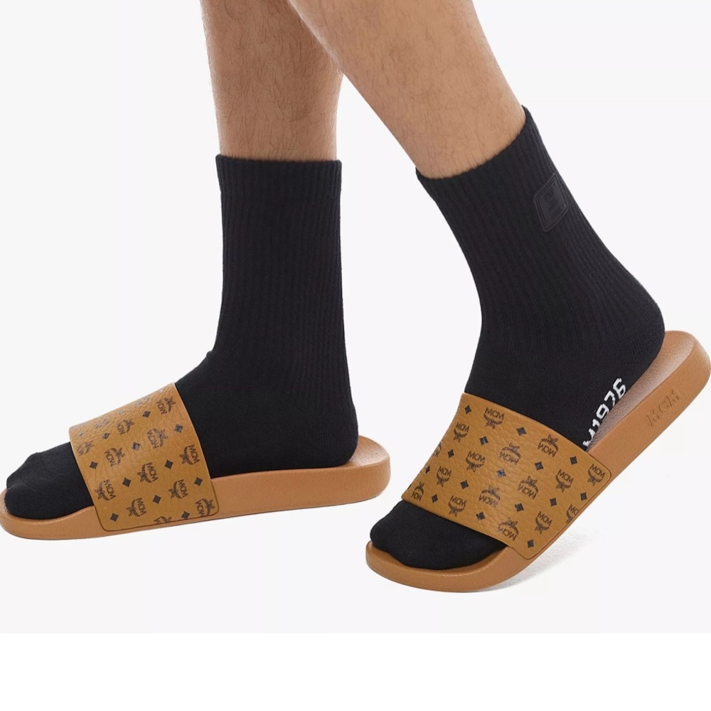 MCM Monogram Rubber Slides